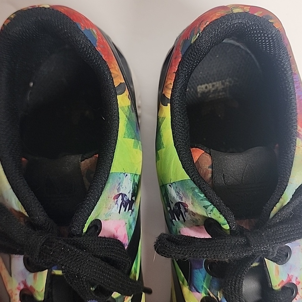 ADIDAS TORSION Multicolor floral artistic trainer sneakers UNISEX 6.5M/8W RARE!! - Picture 4 of 12